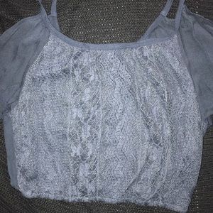 Hollister navy blue crop top